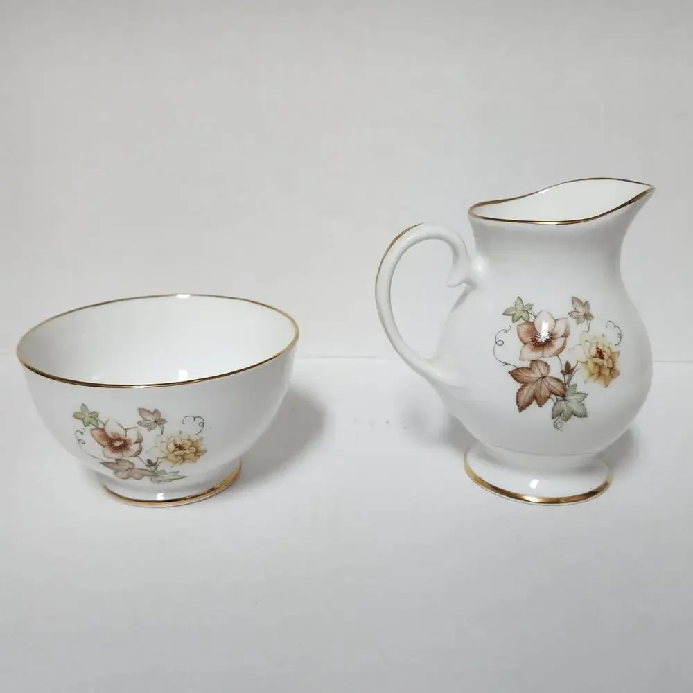 Marlborough Sugar and Creamer Bone China Made in England